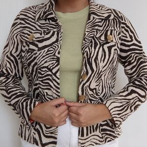 Vintage Zebra Print Jacket